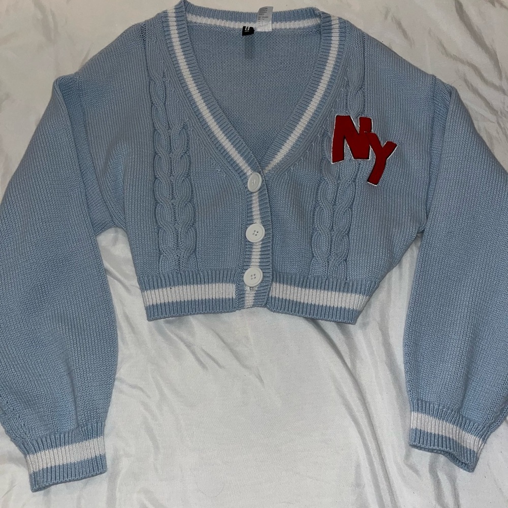 Varsity crop cardigan